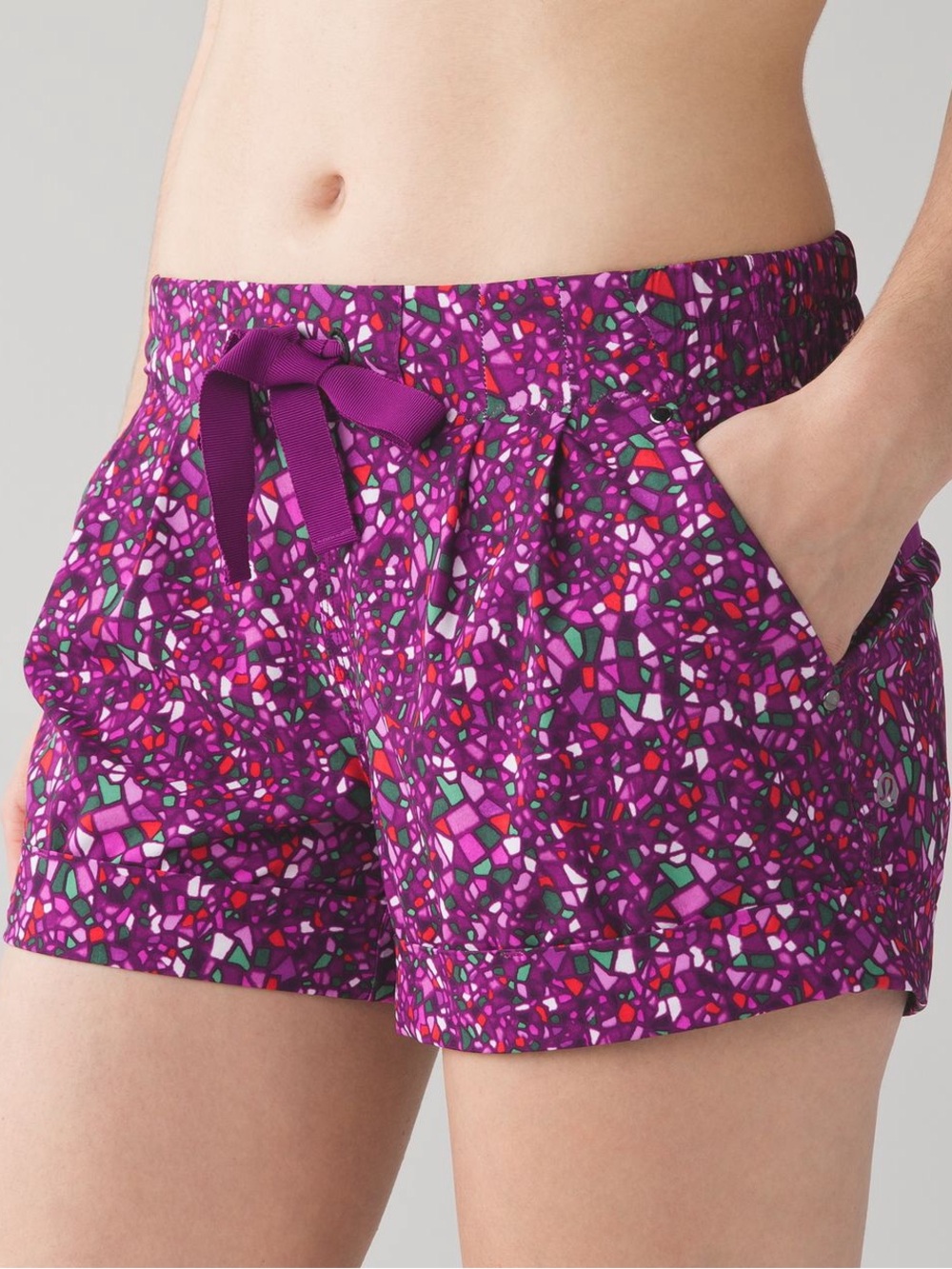 Lululemon | Purple Spring Break Away Shorts 8 Athletic Gym Running Workout Yoga - Picture 6 of 6